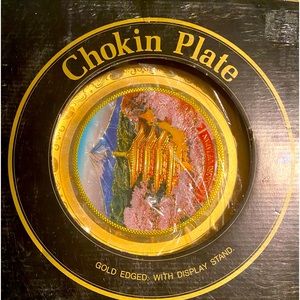 Vintage 'The Art of Chokin' 24KT Original Gold Edged Japanese Plate